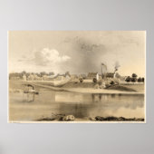 1859 Fort Smith Arkansas Lithograaf Poster (Voorkant)