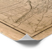 1859 Kaart van Virginia Poster (Hoek)