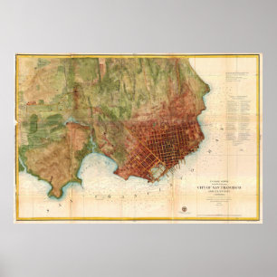 1859 Kustoverzicht San Francisco Poster