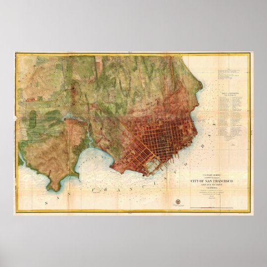 1859 Kustoverzicht San Francisco Poster (Voorkant)