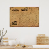 1859 Map Washington's Land in Mt. Vernon, Virginia Poster (Keuken)