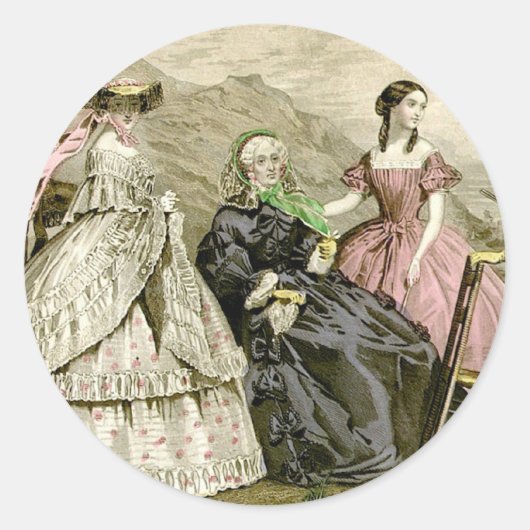 1859 Modes Ronde Sticker (Voorkant)