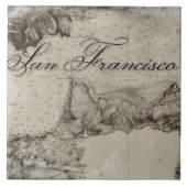 1859 San Francisco Bay Map Tegeltje (Voorkant)