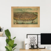 1859 St. Louis MO Birds Eye Uitzicht Panoramic Map Poster (Thuiskantoor)