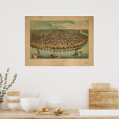 1859 St. Louis MO Birds Eye Uitzicht Panoramic Map Poster (Keuken)