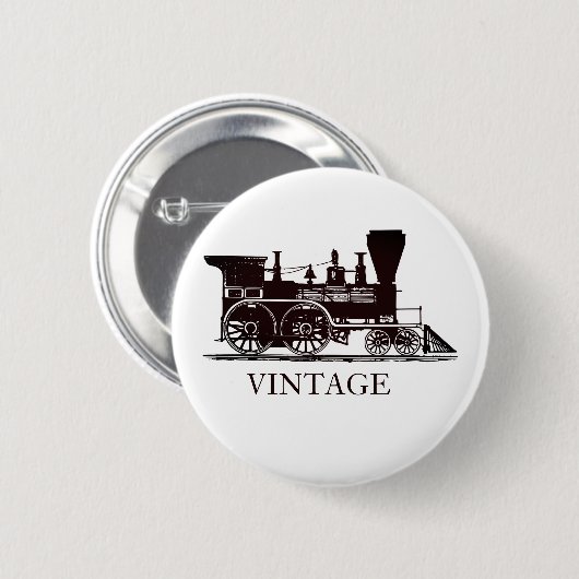 1859 Stoomtrein Ronde Button 5,7 Cm (Voorkant /achterkant)