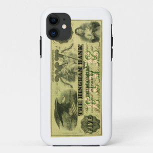1860 Hingham Massachusetts 5 dollar biljet iPhone 11 Hoesje