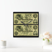1860 Hingham Massachusetts 5 dollar biljet Vierkante Klok (Huis)