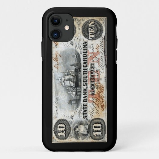 1860 South Carolina ten Dollar Note Case-Mate iPhone Case (Achterkant)