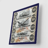 1860 South Carolina ten Dollar Note Vierkante Klok (Hoek)