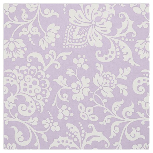 1860s Bloemen, Lavendel Stof (Swatch)