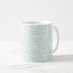1860s Bloemen, Zee Glas Groene Koffie Mok