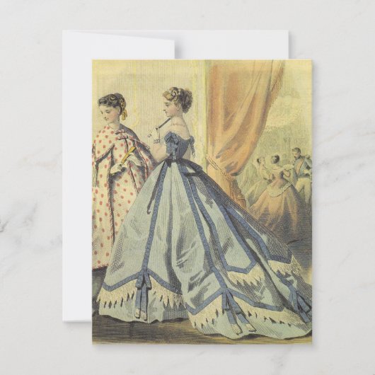 1860s Vrouwenpartij V3 Tea Party Kaart (Voorkant)