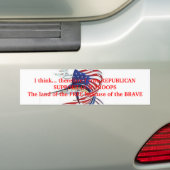 186107579[1], denk ik... Daarom stem ik voor REPUB Bumpersticker (Op auto)