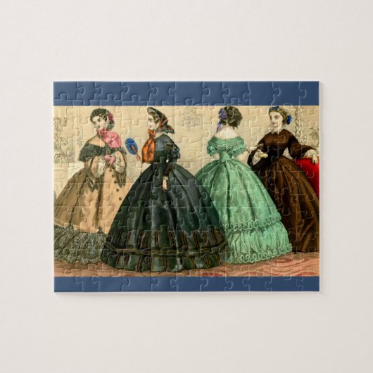 1861 Duits mode bord Legpuzzel (Horizontaal)