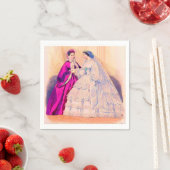 1861 Franse mode bord bruiloft Servet (Insitu)