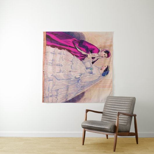 1861 Franse mode bord bruiloft Wandkleed (In Situ (horizontaal))