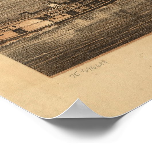 1861 Parkersburg, WV Bird's Eye Uitzicht Panoramic Poster (Hoek)