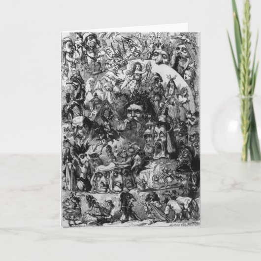 1861: "Wat ik in de Brand" zag. Feeën Feestdagen Kaart (Voorkant)