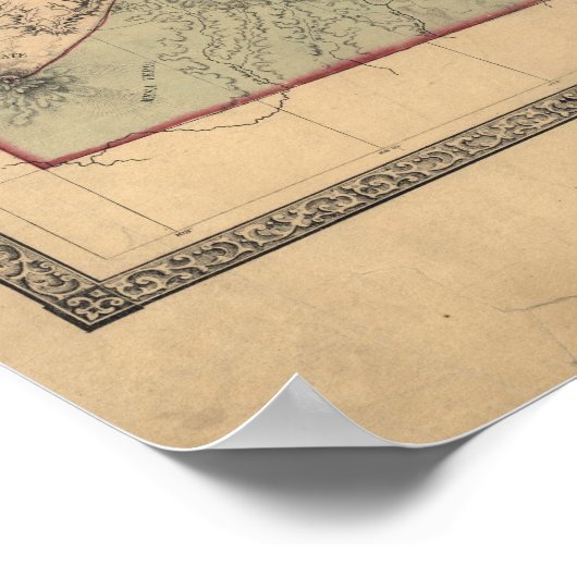 1862 Kaart Colorado Territory Poster (Hoek)