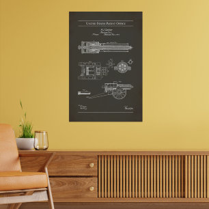 1862 US 36836 - Gatling Pistool Poster