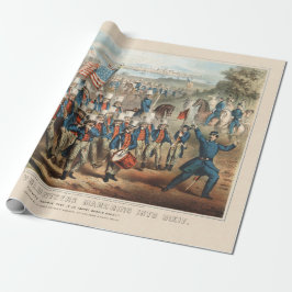 1862 Yankee-vrijwilligers die in Dixie marcheren Cadeaupapier