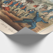  1862 Yankee-vrijwilligers die in Dixie marcheren Cadeaupapier (Hoek)