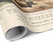  1862 Yankee-vrijwilligers die in Dixie marcheren Cadeaupapier (Rol Hoek)