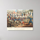  1862 Yankee-vrijwilligers die in Dixie marcheren Canvas Afdruk (Voorkant)