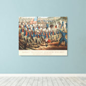  1862 Yankee-vrijwilligers die in Dixie marcheren Canvas Afdruk (Insitu (Houten vloer))