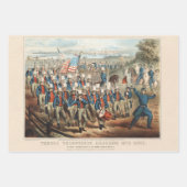  1862 Yankee-vrijwilligers die in Dixie marcheren Inpakpapier Vel (Voorkant 2)