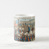  1862 Yankee-vrijwilligers die in Dixie marcheren Koffiemok (Center)