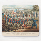  1862 Yankee-vrijwilligers die in Dixie marcheren Muismat (Voorkant)