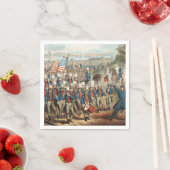  1862 Yankee-vrijwilligers die in Dixie marcheren Servet (Insitu)