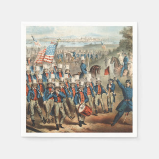  1862 Yankee-vrijwilligers die in Dixie marcheren Servet