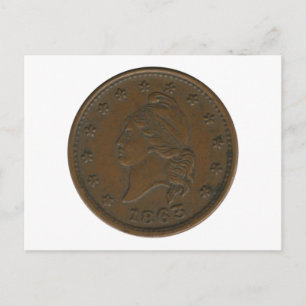 1863 Burgeroorlog symbolisch Briefkaart