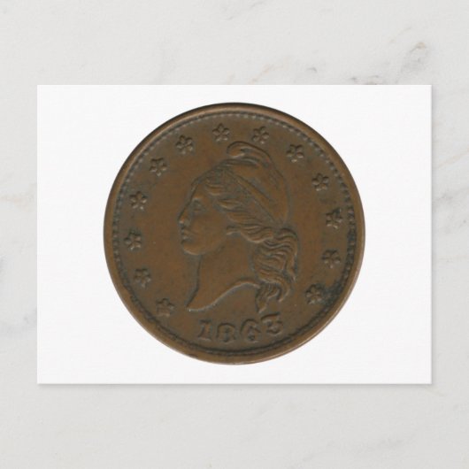 1863 Burgeroorlog symbolisch Briefkaart (Voorkant)