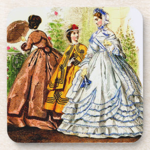 1863 Journal des Jeunes Personnes mode bord Bier Onderzetter