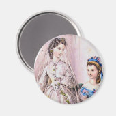 1863 Victoriaanse bruid Magneet (Voorkant / Achterkant)