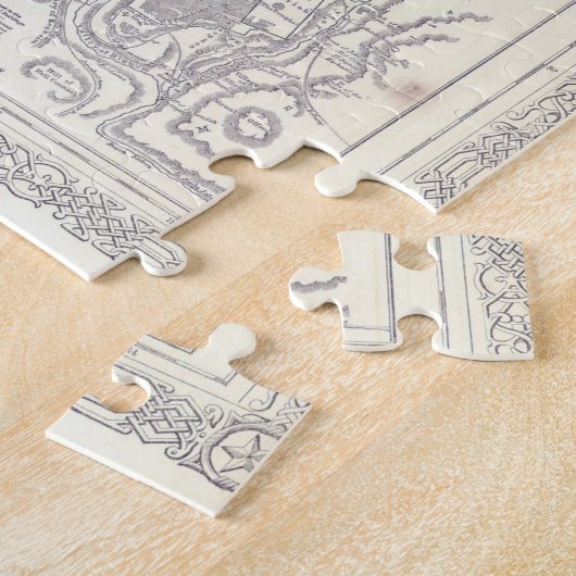 1864 Historic State of Palestine Map Legpuzzel (Zijkant)