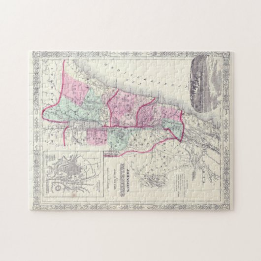 1864 Historic State of Palestine Map Legpuzzel (Horizontaal)