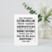 1864 Presidentiële verkiezingen Briefkaart (Staand voorkant)