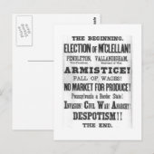 1864 Presidentiële verkiezingen Briefkaart (Voorkant / Achterkant)