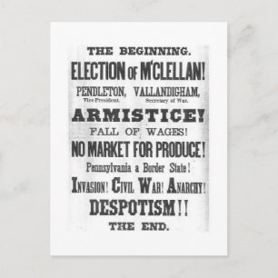 1864 Presidentiële verkiezingen Briefkaart