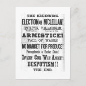 1864 Presidentiële verkiezingen Briefkaart (Voorkant)