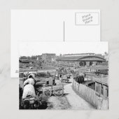1864 Railroad Depot Atlanta Briefkaart (Voorkant / Achterkant)