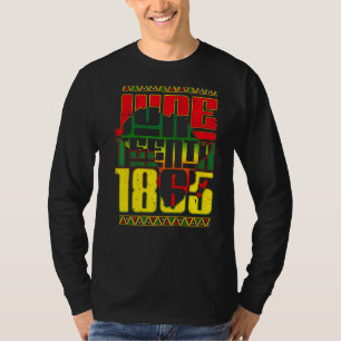 1865 Afrikaanse Amerikaanse Vrijheid zwart Zijne H T-shirt