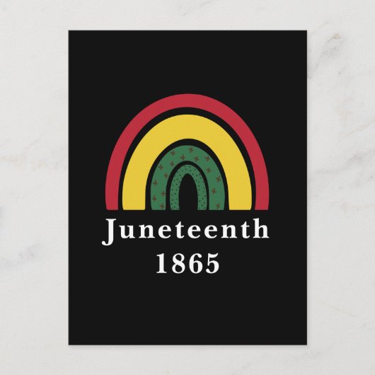 1865 Afrikaanse Amerikaanse zwarte geschiedenis Briefkaart (Voorkant)