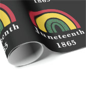 1865 Afrikaanse Amerikaanse zwarte geschiedenis Cadeaupapier (Rol Hoek)