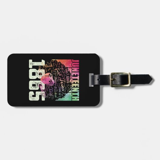 1865 Afrikaanse Amerikaanse zwarte vrijheid Bagagelabel (Voorkant horizontaal)